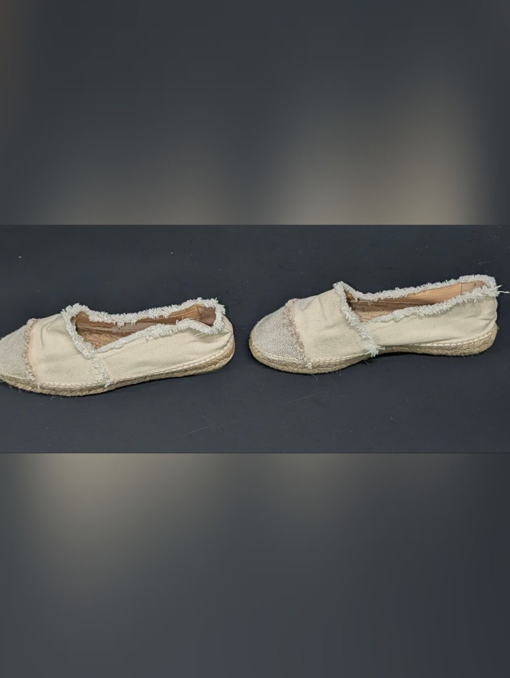 Castaner Kampala Canvas Espadrille Flats Ivory Beige Size 40/9 Women's LIKE NEW - Picture 4 of 5